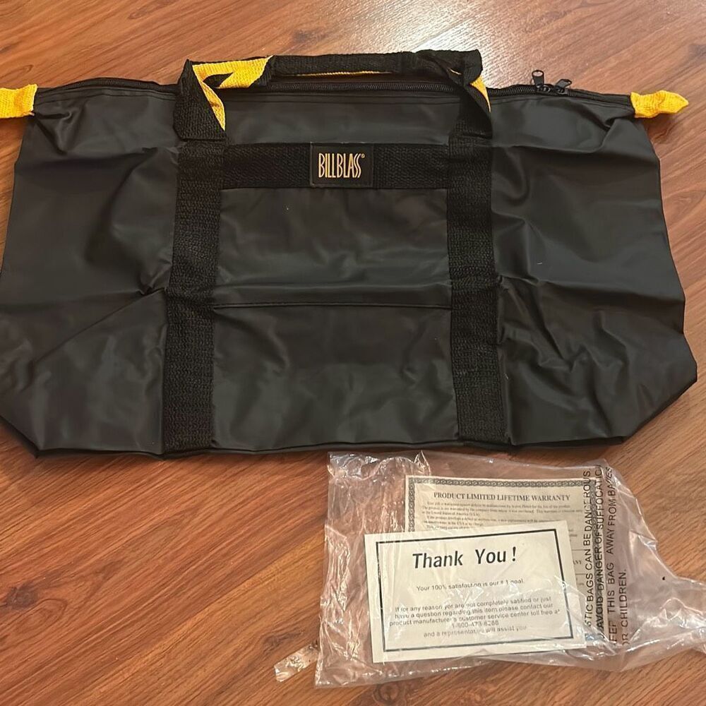 NWT vintage Bill Blass black nylon medium-size tote bag